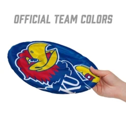 NCAA Kansas Jayhawks Flimzee Flying Disc: Polyester, 10" Diameter, Ages 2+ -Nacc GUEST 03dd4852 0cfa 4fa9 b3f7 d2f538725565