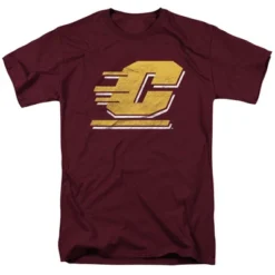 Men's Central Michigan University Official Distressed Primary Logo T-Shirt Maroon -Nacc GUEST 17f87460 fd90 4539 b525 690c3f1b1c7a