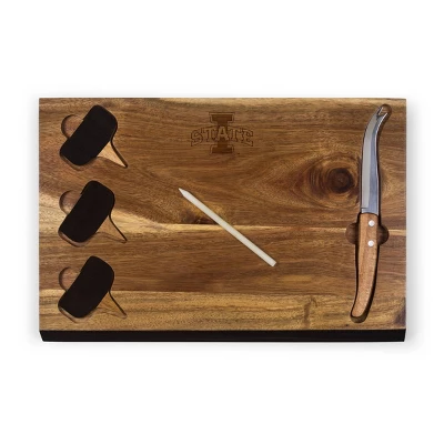 NCAA Iowa State Cyclones Delio Acacia Wood Cheese Cutting Board And Tool Set 7 NCAA Iowa State Cyclones Delio Acacia Wood Cheese Cutting Board And Tool Set - Image 5