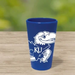 NCAA Kansas Jayhawks Silicone Pint Glass - 16oz: Multicolor Drinkware, 1 Piece -Nacc GUEST 332d28fa e276 45be b099 49df20eb229f