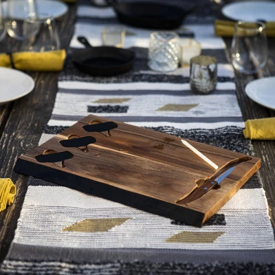 NCAA Iowa State Cyclones Delio Acacia Wood Cheese Cutting Board And Tool Set 5 NCAA Iowa State Cyclones Delio Acacia Wood Cheese Cutting Board And Tool Set - Image 3