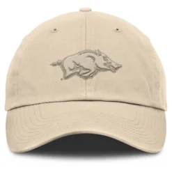 NCAA Arkansas Razorbacks Khaki Tonal Cotton Hat