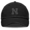 NCAA Nebraska Cornhuskers Unstructured Black Tonal Cotton Hat