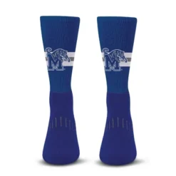 NCAA Memphis Tigers Streak Team Color Crew Socks - L