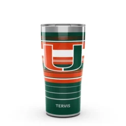 NCAA Miami Hurricanes 20oz Hype Stripes Stainless Steel Tumbler -Nacc GUEST 686b6646 f6db 4998 92d1 b9aedf3b21e9