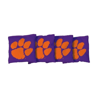 NCAA Clemson Tigers Corn-Filled Cornhole Bags Purple - 4pk 3 NCAA Clemson Tigers Corn-Filled Cornhole Bags Purple - 4pk