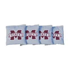 NCAA Mississippi State Bulldogs Corn-Filled Cornhole Bags Gray - 4pk