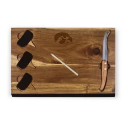 NCAA Iowa Hawkeyes Delio Acacia Wood Cheese Cutting Board And Tool Set -Nacc GUEST 902322af ad01 42d0 acb5 dc13c20fbaf9