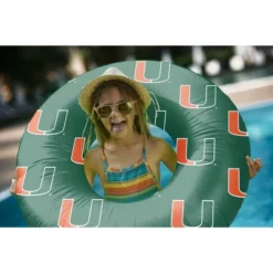 NCAA Miami Hurricanes 48" Inflatable Pool Float: PVC Water Float, 330 Lbs Capacity