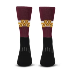 NCAA Minnesota Golden Gophers Streak Team Color Crew Socks - L