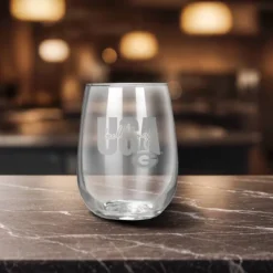 NCAA Georgia Bulldogs The Vino Stemless 17oz Wine Glass - Clear