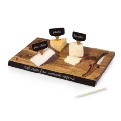 NCAA Georgia Tech Yellow Jackets Delio Acacia Wood Cheese Cutting Board And Tool Set