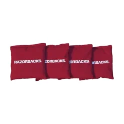 NCAA Arkansas Razorbacks Corn-Filled Cornhole Bags Red - 4pk