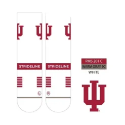 NCAA Indiana Hoosiers Premium Knit Crew Socks - White