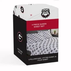 NCAA Georgia Bulldogs Small X Queen Sheet Set -Nacc GUEST f64773ed ae9f 4d38 91a4 f98e76e97beb