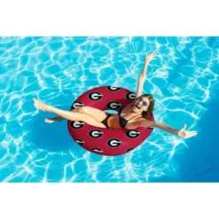 NCAA Georgia Bulldogs 48" Inflatable Pool Float: PVC Water Float, 330 Lbs Capacity