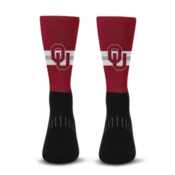 NCAA Oklahoma Sooners Streak Team Color Crew Socks - L